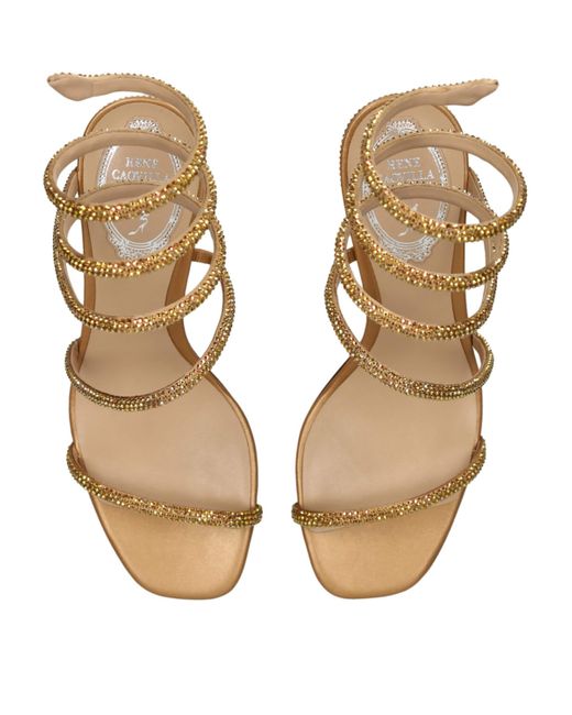Rene Caovilla Metallic Embellished Cleo Sandals 80