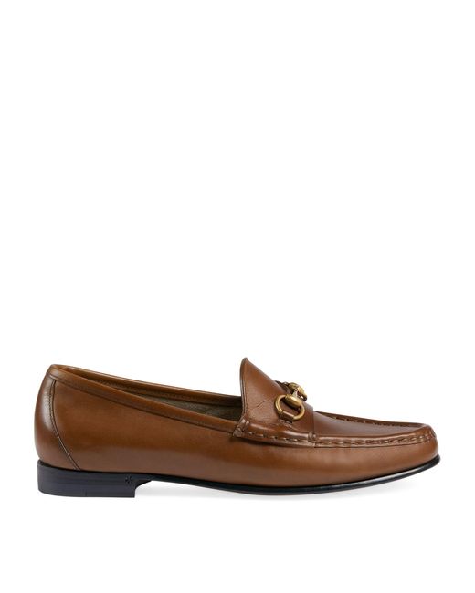 Gucci Brown Leather 1953 Horsebit Loafers