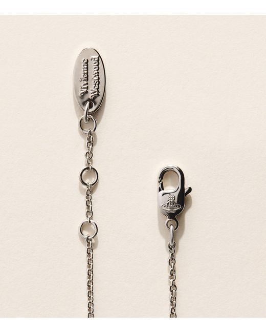 Vivienne Westwood Natural New Diamante Heart Bracelet for men