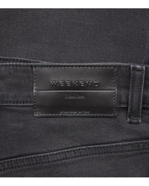 Weekend by Maxmara Black High-Rise Straight Jeans
