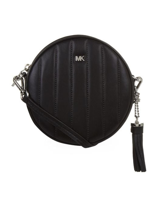 MICHAEL Michael Kors Black Quilted Round Cross Body Bag