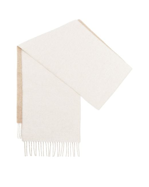 Loewe White Bicolour Anagram Scarf