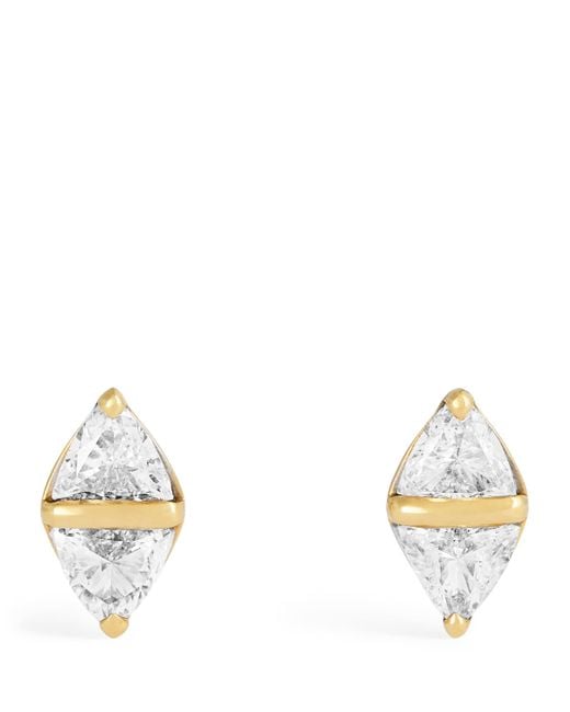 Emily P. Wheeler Metallic And Diamond Tilly Stud Earrings