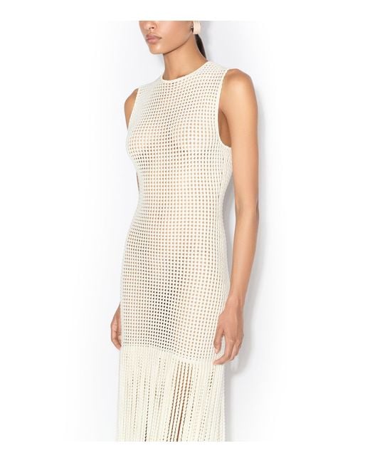Alaïa White Fringed Midi Dress