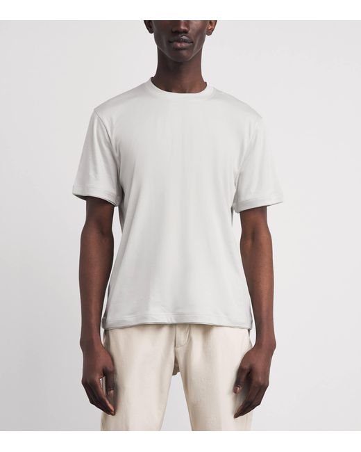 Eleventy White Cotton-Modal T-Shirt for men