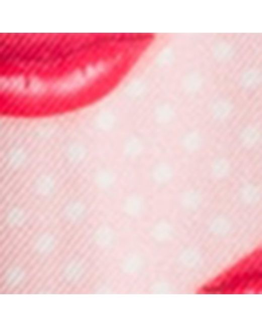 Prada Pink Silk Printed Skinny Scarf