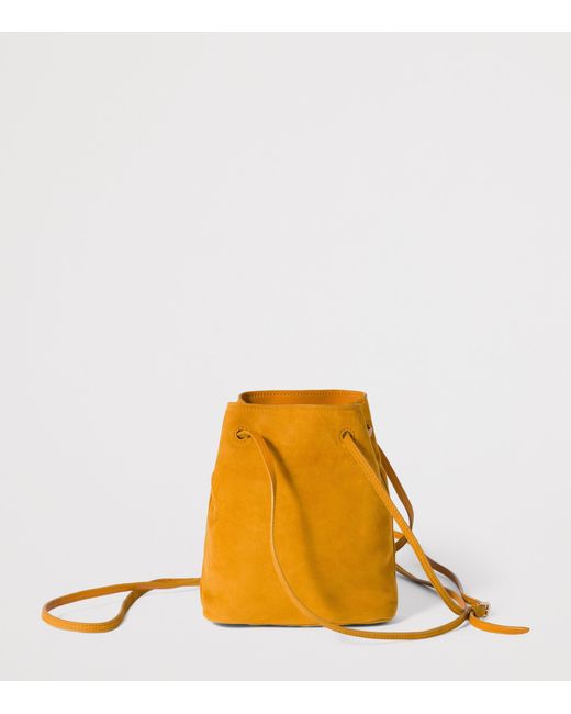 Miu Miu Yellow Lambskin Suede Pouch