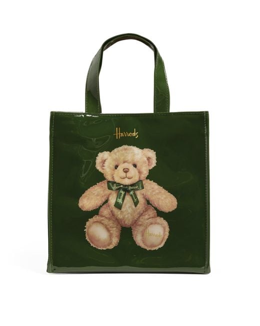 Harrods Green Small Jacob Bear Shopper Bag