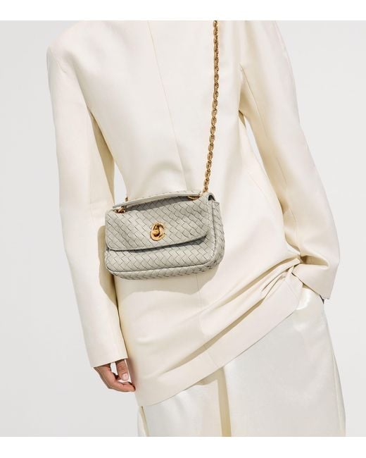Bottega Veneta Gray Baby Leather Madison Shoulder Bag