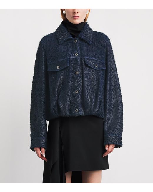 Loewe Blue Lamb Leather Jacket