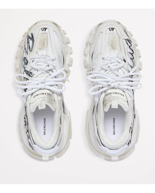 Balenciaga White Track Signature Sneaker