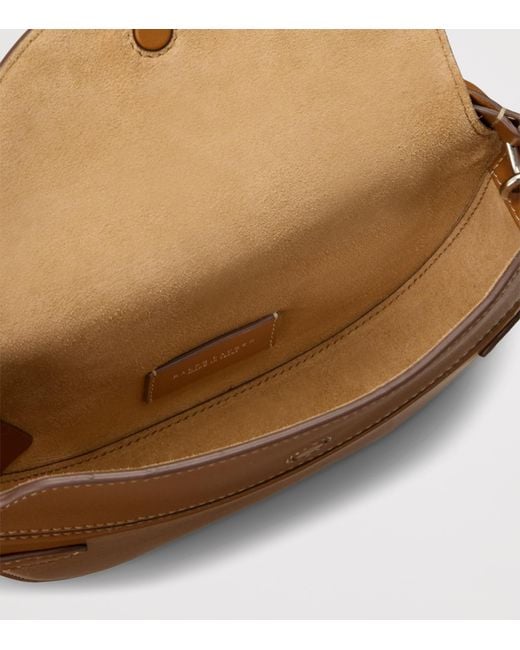 Ralph Lauren Brown Mini Leather Cross-Body Bag