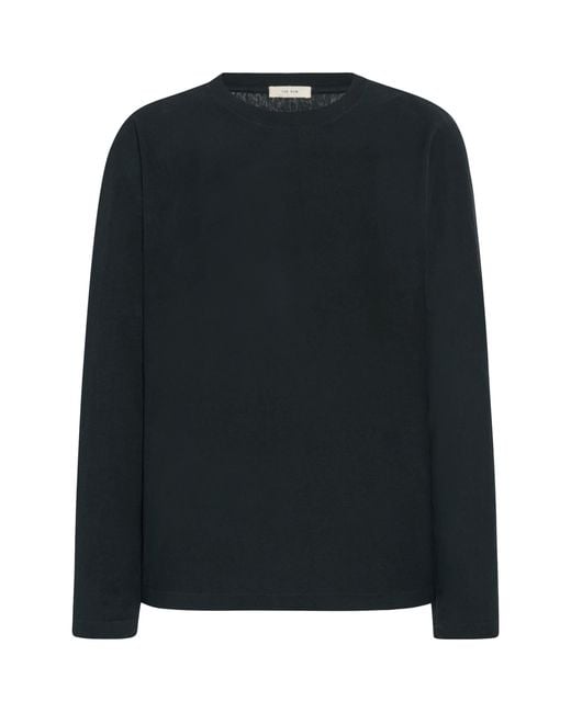 The Row Black Kofi Cotton Long-Sleeve T-Shirt for men