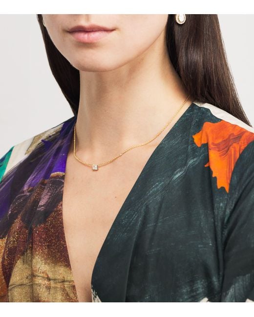 SHAY Metallic And Diamond Bezel Necklace