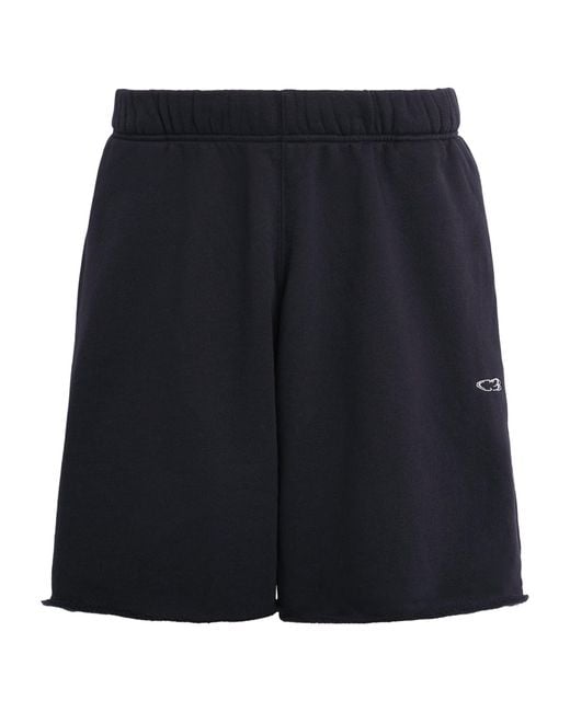 Cole Buxton Blue Cotton Jersey Sweatshorts for men