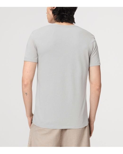 AllSaints White Organic Cotton Slim Tonic T-Shirt for men