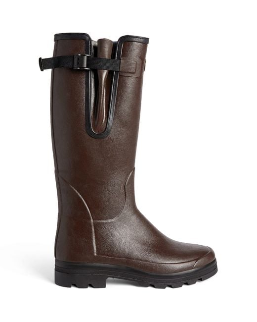 Le Chameau Brown Neoprene-Lined Vierzonord Wellington Boots for men