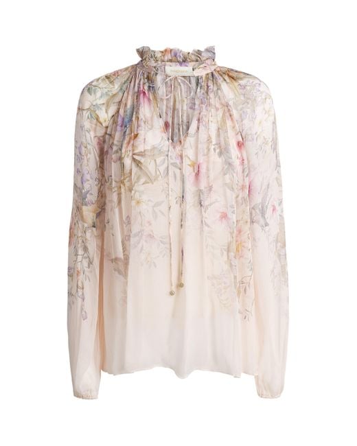 Zimmermann Pink Rebellion Billow Blouse