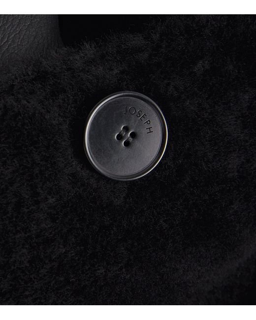 Joseph Black Shearling Reversible Alloway Jacket