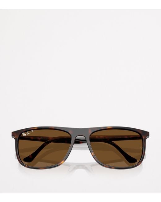 Ray-Ban Brown Rb2216 Rectangle Sunglasses