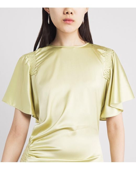 Veronica Beard Metallic Silk-Blend Huntleigh Midi Dress