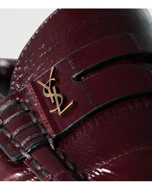 Saint Laurent Brown Eel Le Loafers