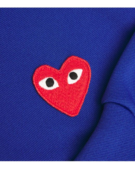 COMME DES GARÇONS PLAY Blue Zip-Up Heart Hoodie for men