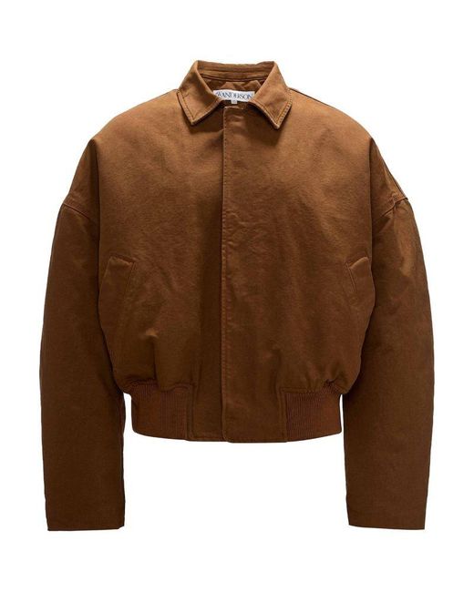 J.W. Anderson Brown Canvas Relaxed Bomber Jacket for men