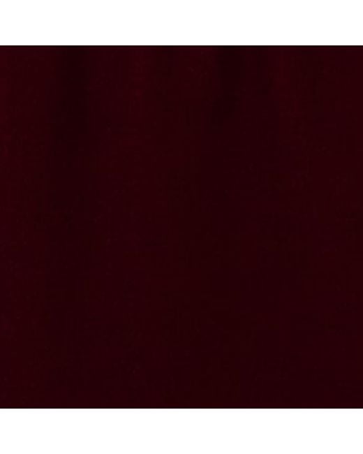 Prada Red Velvet Polo Top