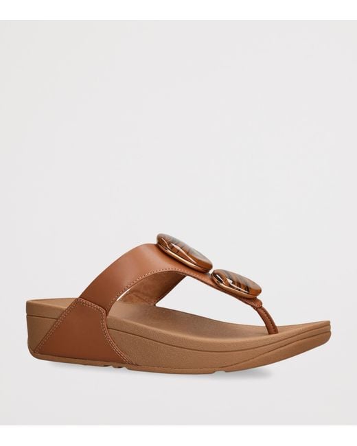 Fitflop Brown Marble Stone Lulu Toe-Post Sandals 50