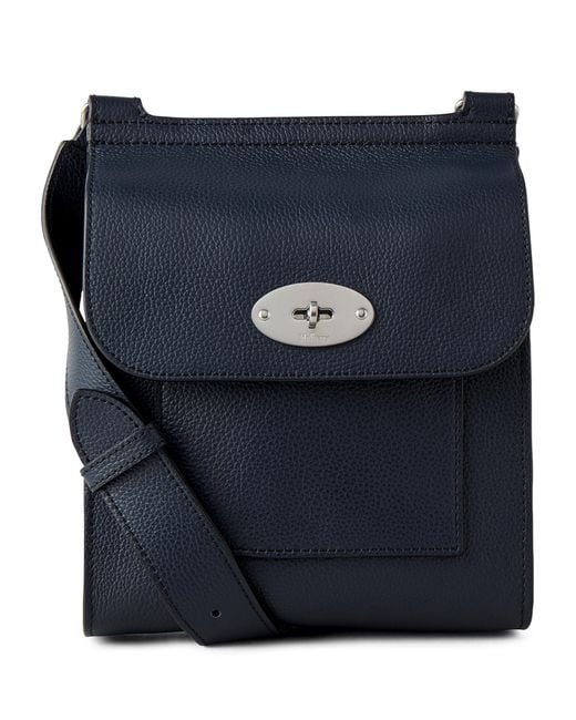 Mulberry Blue Small Leather Antony Messenger Bag for men