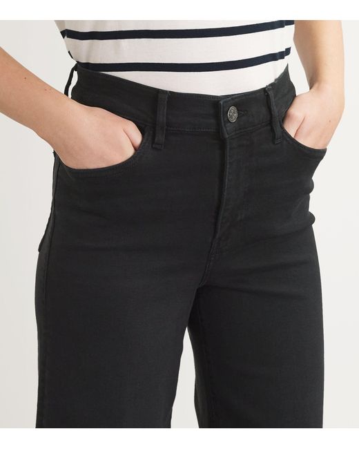 FRAME Black Le Palazzo Cropped Jeans