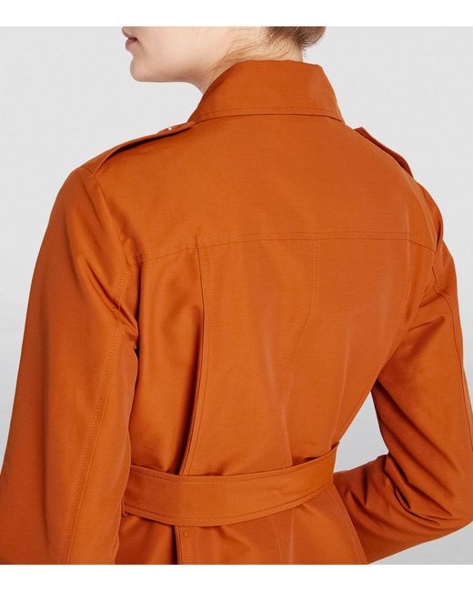MAX&Co. Orange Cotton-blend Trench Coat