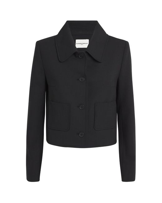 Claudie Pierlot Black Wool-Blend Box Jacket