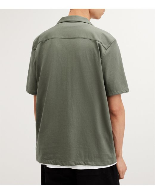 AllSaints Green Cotton Hudson Shirt for men