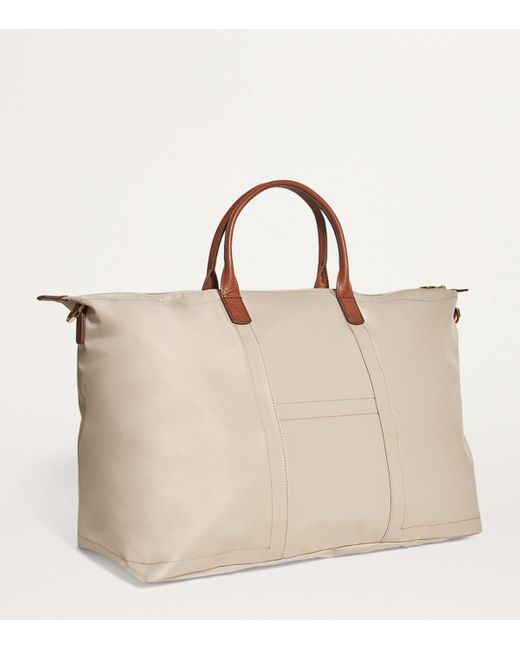 Harrods Natural Nylon Overnight Tote Bag