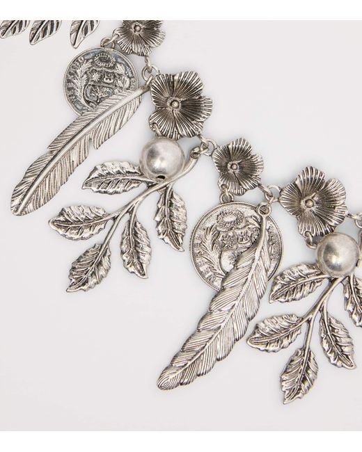 Weekend by Maxmara Metallic Floral Charm Necklace