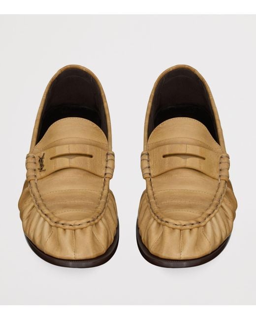 Saint Laurent Natural Leather Le Loafers for men