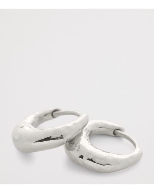 Monica Vinader Metallic Sterling Deia Huggie Earrings