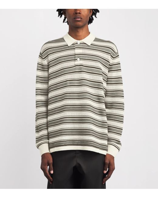 Wales Bonner Gray Wool-Blend Samuel Polo Sweater for men