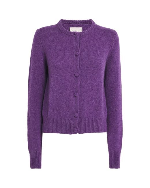 Suzie Kondi Purple Cashmere Kadria Cardigan
