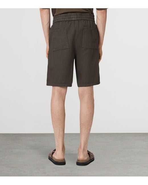 AllSaints Black Hanbury Shorts for men