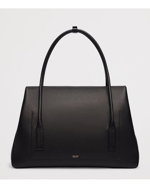 Tom Ford Black Leather Eclipse Shoulder Bag