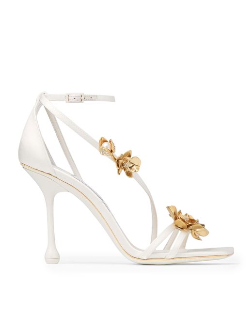 Jimmy Choo Metallic Zea Heeled Sandals 95