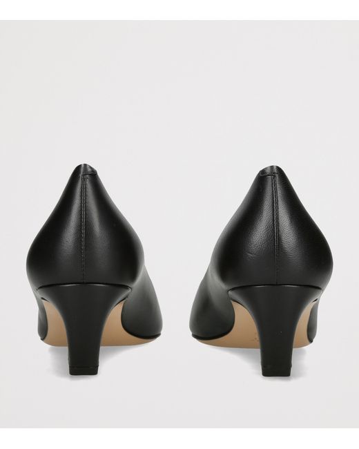 Gabriela Hearst Black Leather Peggy Heeled Pumps 50