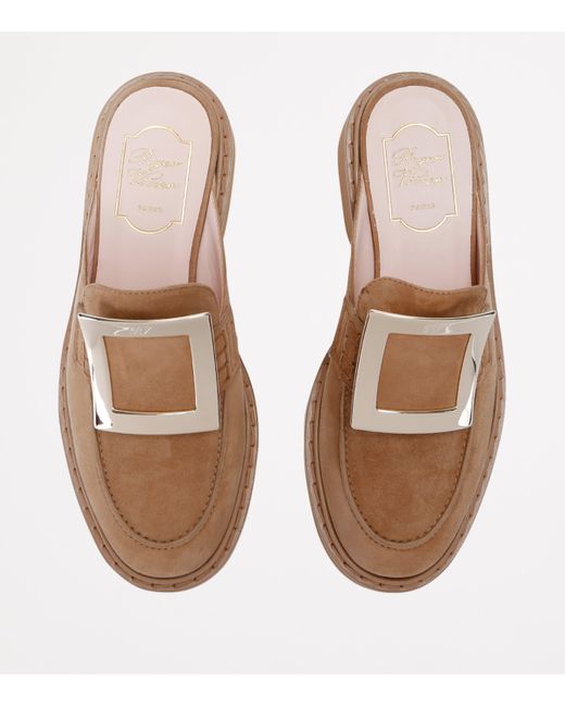 Roger Vivier Natural Viv' Rangers Buckle Mules