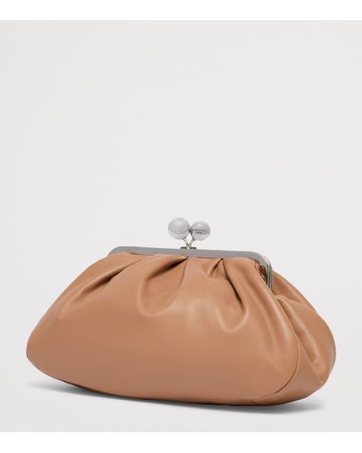 Weekend by Maxmara Brown Medium Leather Pasticcino Clutch Bag