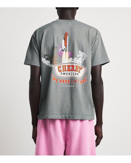 CHERRY LA Gray Cotton Cape Canaveral T-Shirt for men