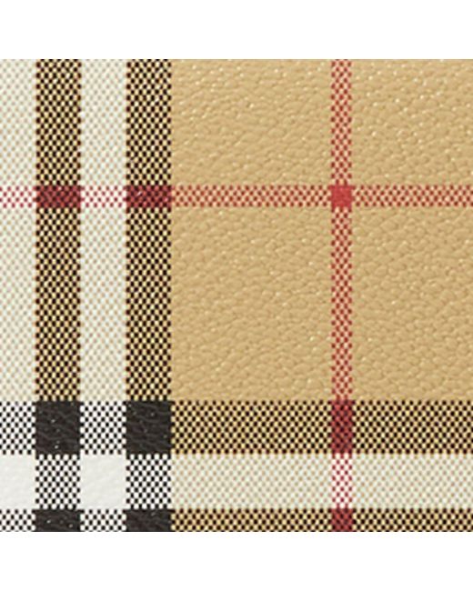 Burberry Natural Leather Check Continental Wallet