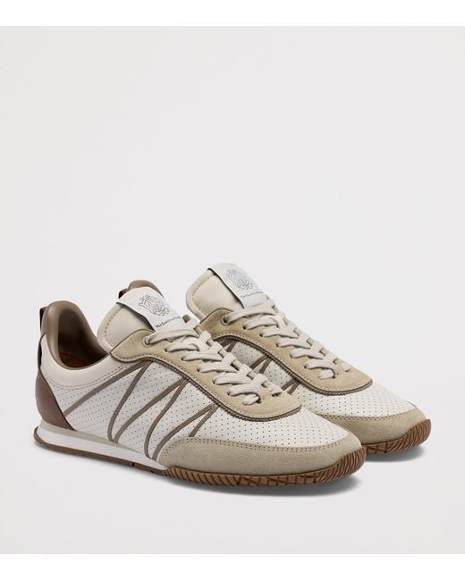 Dunhill Gray Leather The Ian Runner Sneakers for men
